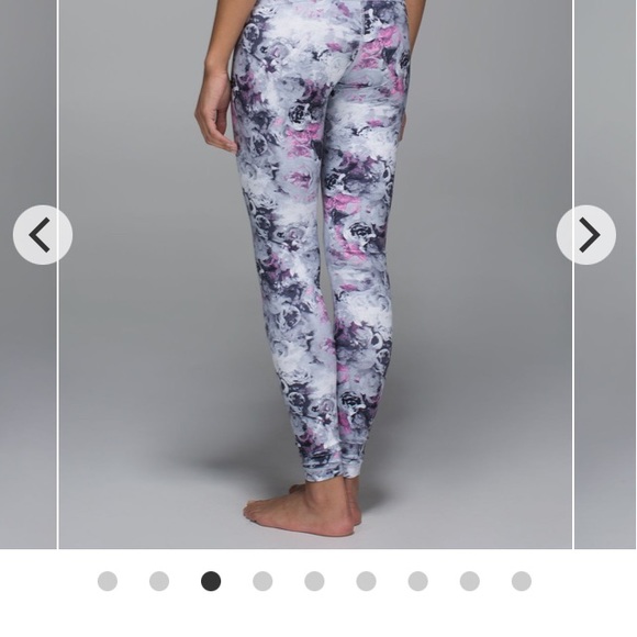 Lululemon Moody Mirage Gray Floral Leggings - Picture 14 of 15